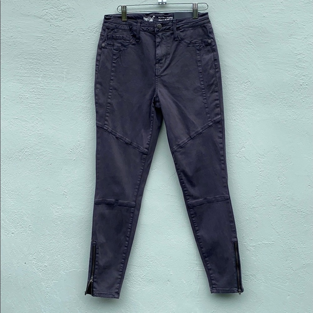 Mossino dark grey high rise legging jeans